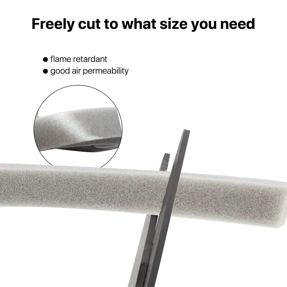 4M PU Sponge Foam Seal Strip Tape - Adhesive Anti-Collision Soundproof Weather Stripping for Doors, Windows, Furniture Protection
