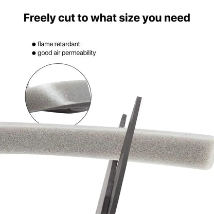 4M PU Sponge Foam Seal Strip Tape - Adhesive Anti-Collision Soundproof Weather Stripping for Doors, Windows, Furniture Protection