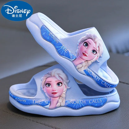 Disney Frozen Elsa Girls Slippers — Cute Cartoon Anti-Slip Soft Sole Summer Sandals