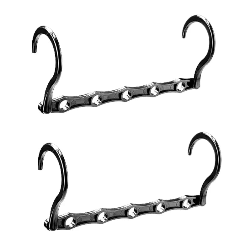 5-Hole Multifunctional Folding Hanger – Space-Saving Windproof Plastic Hook for Apartments, Dorms & Homes