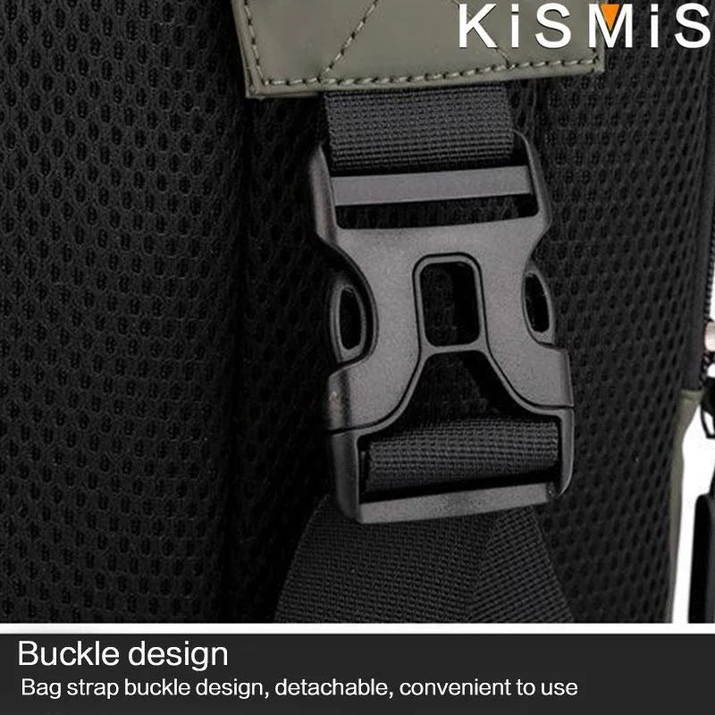 KISMIS Men's Multifunction Messenger Bag – Shoulder Cloth Crossbody Chest Bag with USB Charging for Casual Use