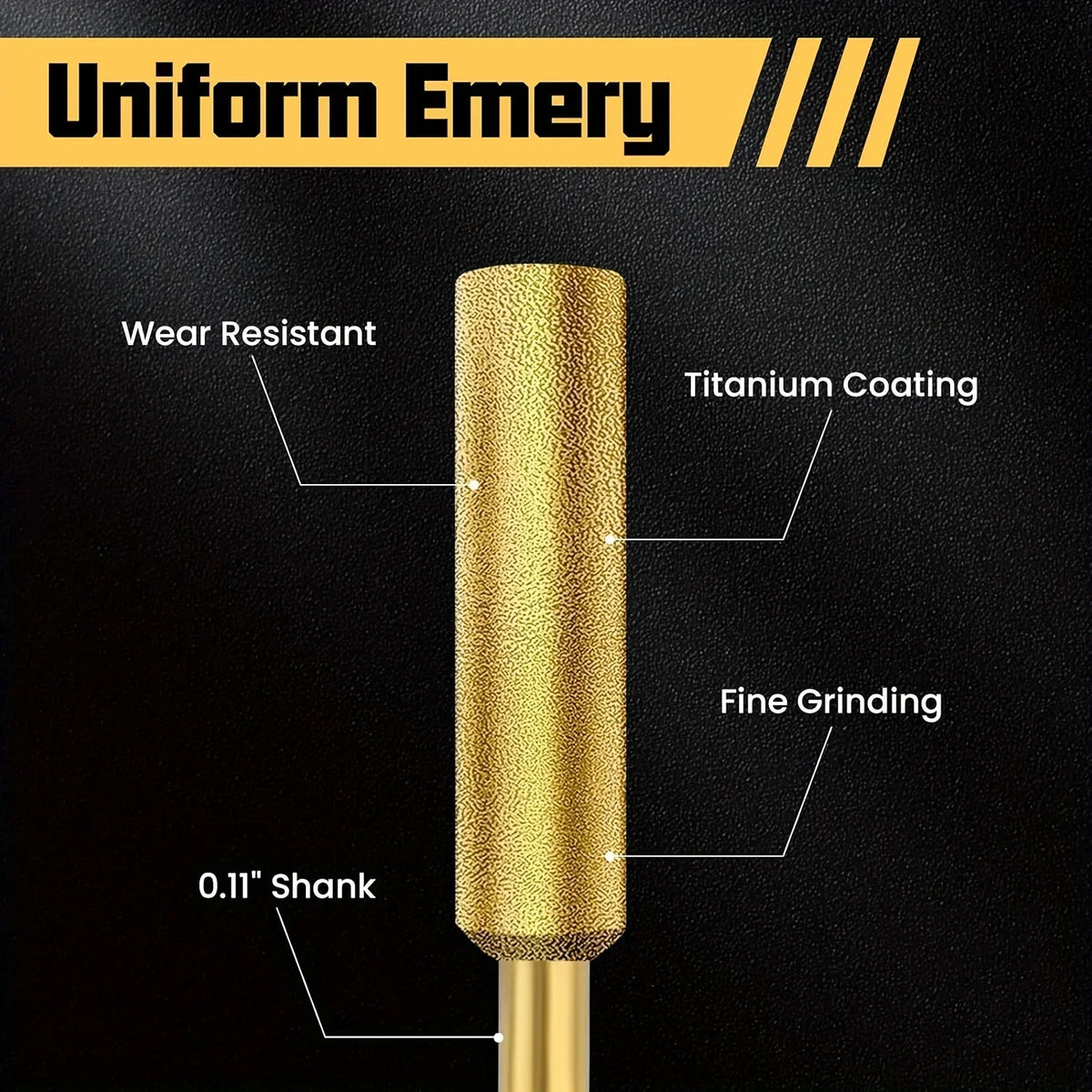 3/9Pcs Diamond Chainsaw Sharpener Bits – High Hardness Titanium Plated Grinding Wheels for Electric Chainsaw Sharpening Tool Set