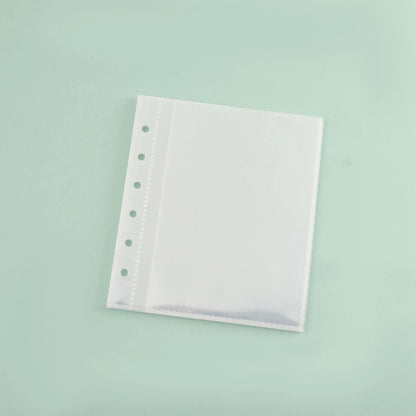 A5/A6/A7 Transparent File Holder Set – 10pcs 6-Hole Loose Leaf PVC Binder for DIY Document Storage
