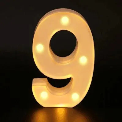 Luminous LED Number & Letter Lamp – Alphabet Decorative Night Light for Home, Wedding, Birthday & Party Decoration