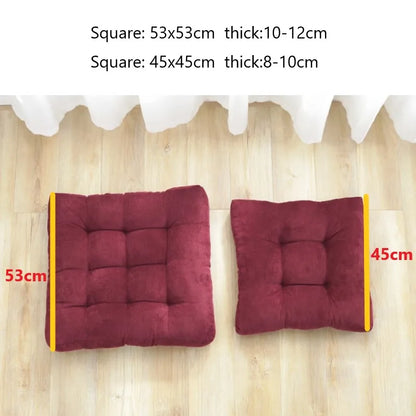 Square Floor Pillow Cushion – Thick Tufted Seat Pad for Meditation, Yoga, Kneeling, and Balcony Seating