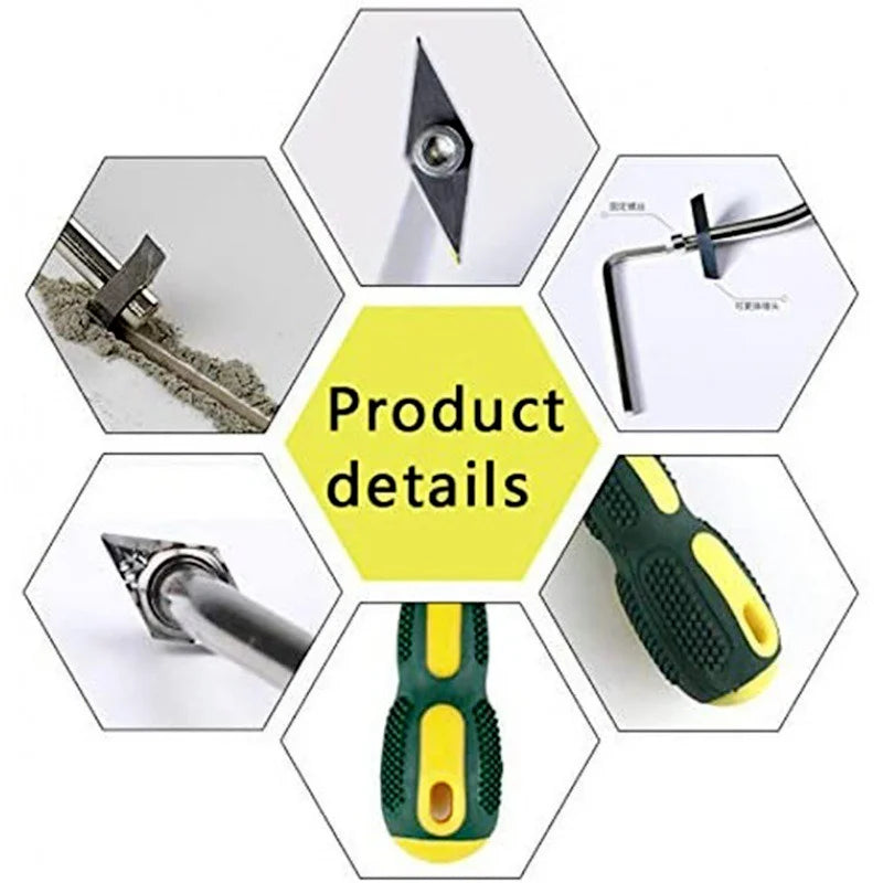 Replaceable Ceramic Tile Grout Remover – Tungsten Steel Drill Bit for Floor & Wall Seam Cleaning