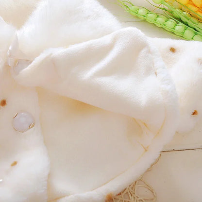 Winter Girls’ Cloak Coat - Thick Warm Cotton Cardigan Jacket for Baby & Kids