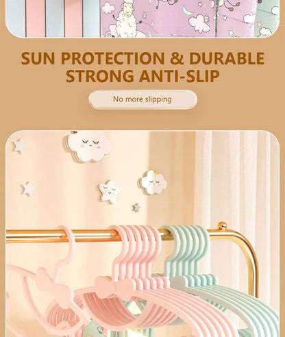 Baby Clothes Hangers – 10PCS Cute Kids Hanger Clips for Closet & Display