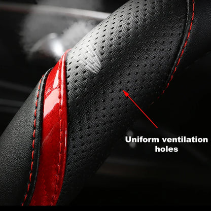Peugeot 3008/4008/5008 Carbon Fiber & PU Leather Steering Wheel Cover — Auto Interior Accessory
