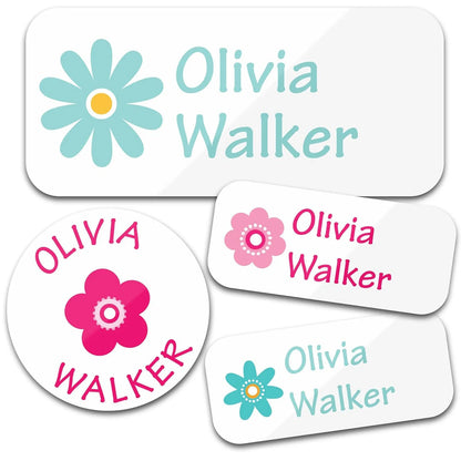 140PCS Custom Waterproof Name Stickers - Cartoon Personalized Labels for Clothes & Personal Items