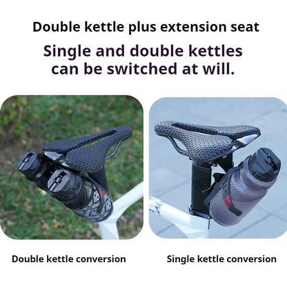 ENLEE Aluminum Bike Water Bottle Cage Extension Bracket – MTB & Road Bicycle Saddle Seat Mount Adapter for Cycling Hydration Setup