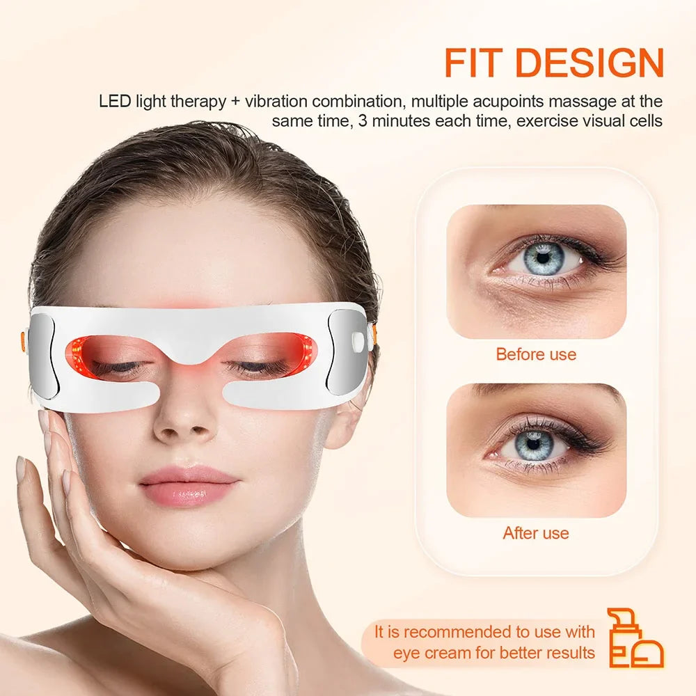 Eye Massager with Hot Compress – Vibration Therapy for Eye Fatigue Relief & Relaxation