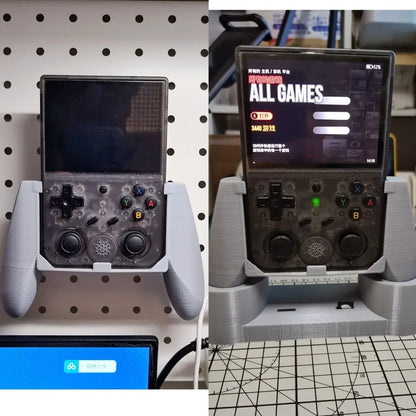 Gamepad Grip Handle for Anbernic RG353V/RG353VS, 3D Printed Palm Base, Display Table Hole Plate, Bracket Stand