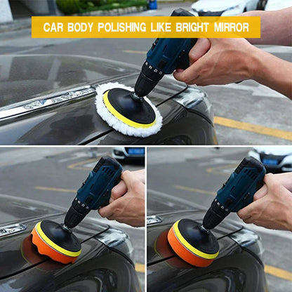 3-Inch Headlight Repair & Restoration Kit — Car Polishing Disc with Auto Waxing Sponge and Sandpaper for Detailing