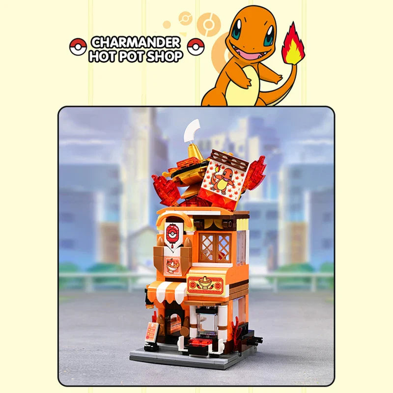 Original Pokémon Crane Game Block Set — Pikachu, Charizard, Squirtle & Bulbasaur Educational Model Toys for Kids’ Gifts