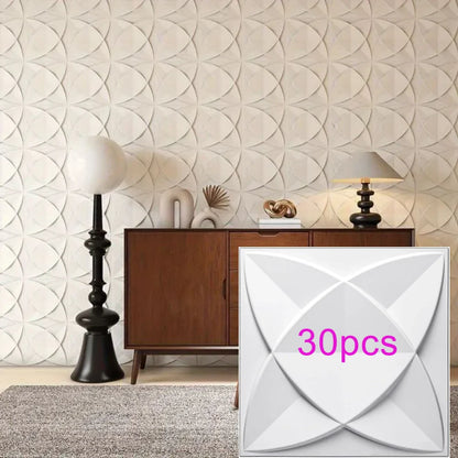 KUUJOJO 3D Textured Wall Panels – Indoor Wall Decoration for Living Room, Bedroom, Hotel, Office, Tape