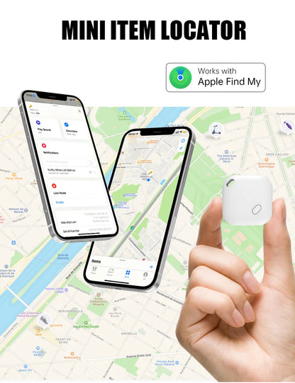 Mini Tracking Device for Apple Find My — Smart iTag Bluetooth GPS Tracker for Keys, Child, Pet & Car, iOS Compatible