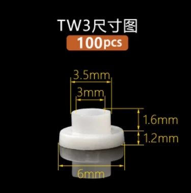 M2-M16 Nylon Step T-Type Washers — Plastic Insulated Crystal Gaskets for M2, M3, M4, M5, M6, M8, M10, M12, M14, M16