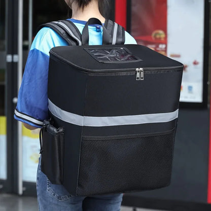 35L Extra Large Thermal Food Cooler Bag — Insulated Backpack for Food Delivery, Fresh-Keeping & Refrigerator Transport