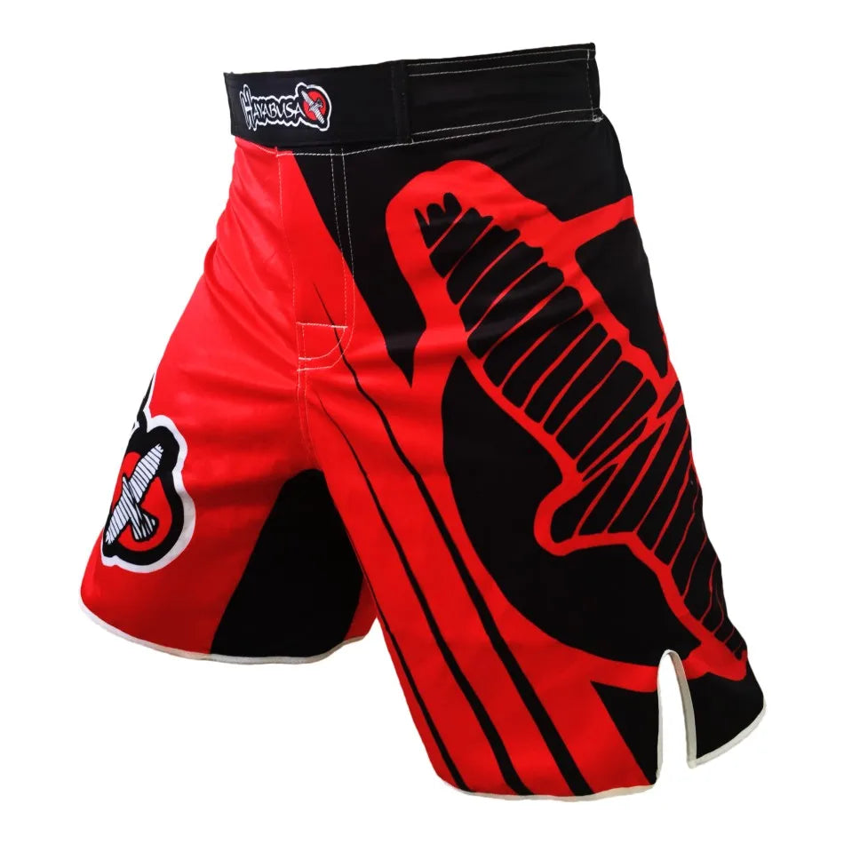 MMA Black Dragon Eagle Fight Shorts – Breathable Kickboxing Muay Thai Training Shorts, Lightweight Boxing Sports MMA Gear