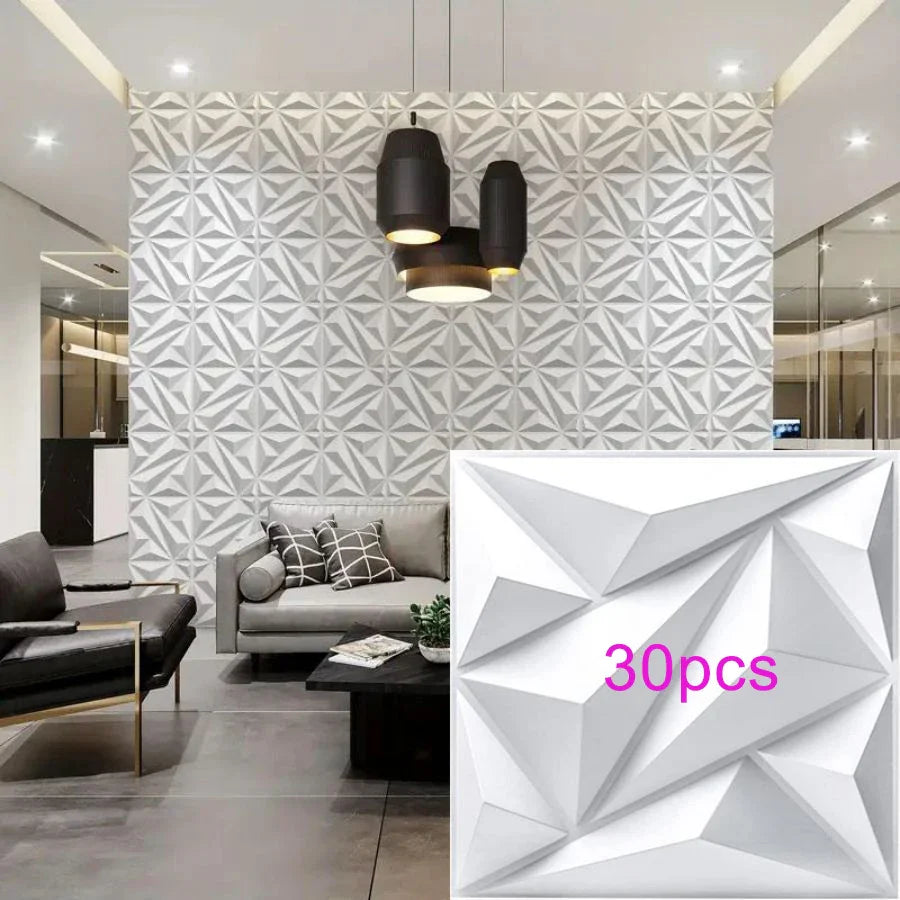 KUUJOJO 3D Textured Wall Panels – Indoor Wall Decoration for Living Room, Bedroom, Hotel, Office, Tape