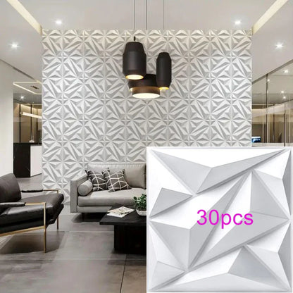 KUUJOJO 3D Textured Wall Panels – Indoor Wall Decoration for Living Room, Bedroom, Hotel, Office, Tape