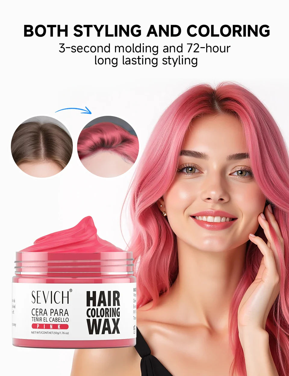 13-Color Halloween Hair Wax – 50g/120g DIY Temporary Hair Dye Cream for Men & Women, Party, Cosplay & Daily Use