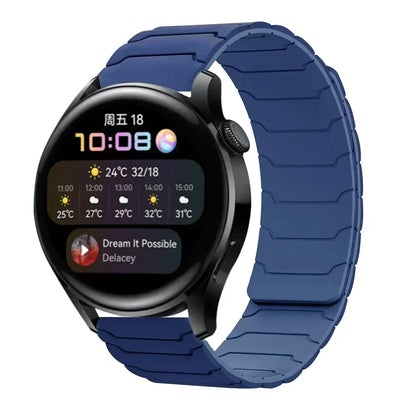 22mm Magnetic Silicone Watch Strap – Replacement Sport Wristband for OnePlus Watch 3/2R/2 & OPPO Watch X/X2/4 Pro 46mm Band