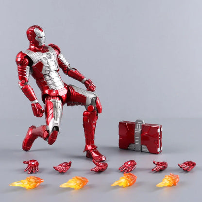ZD Toys 7" Iron Man Action Figures – Joint Movable MK1 to MK50 Movie Collectible Dolls