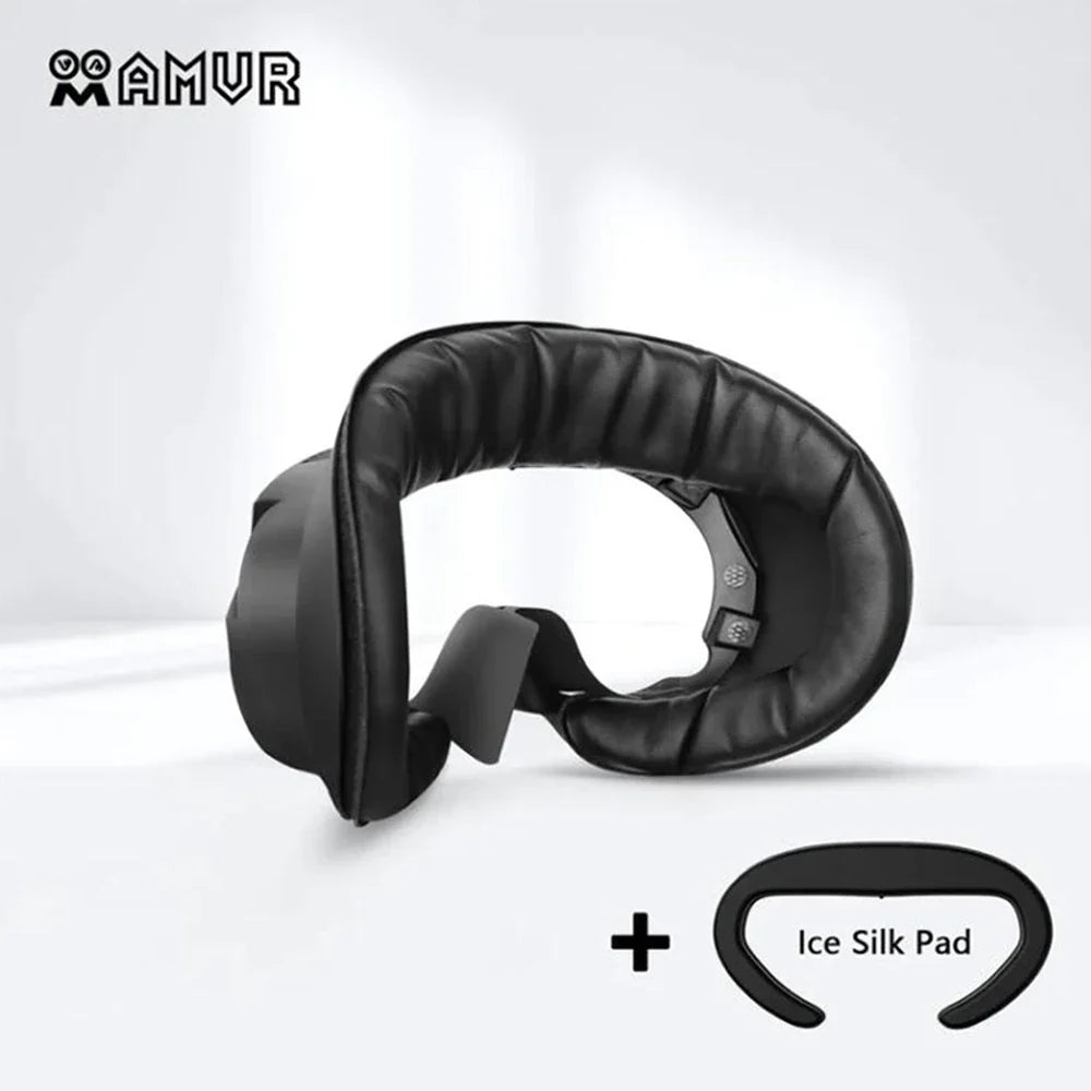 PU Leather Eye Mask Cover for PICO 4/4 Pro/Ultra – AMVR VR Headset Face Cushion Protector   1/2