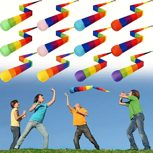 Rainbow Comet Ball - Soft Tail Indoor & Outdoor Throwing and Coordination Training Toy