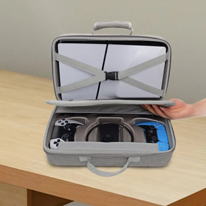 Hard Shell Carrying Case for PS5 Slim — Storage Bag for Console, Controllers & Accessories