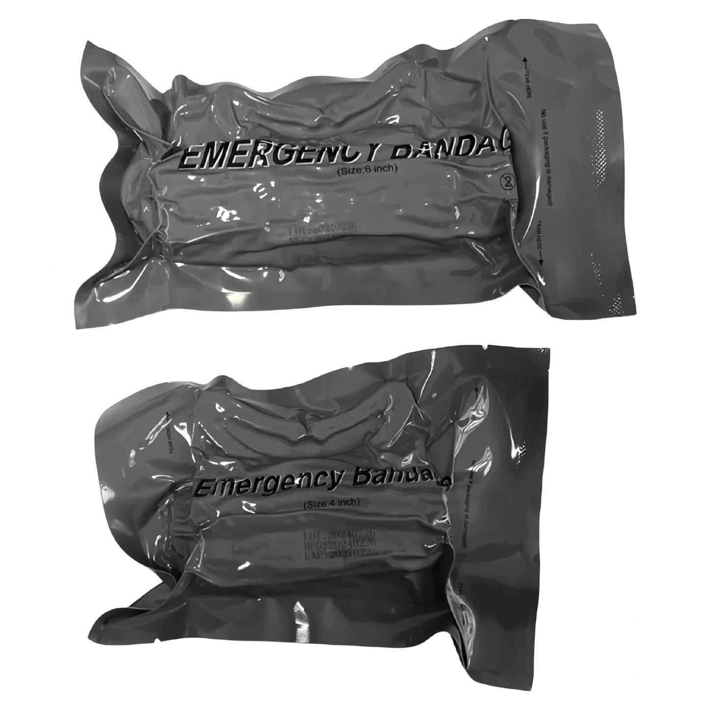 Medical Trauma Kit with Israeli Bandage – 4/6 Inch Emergency First Aid for Camping & Hiking