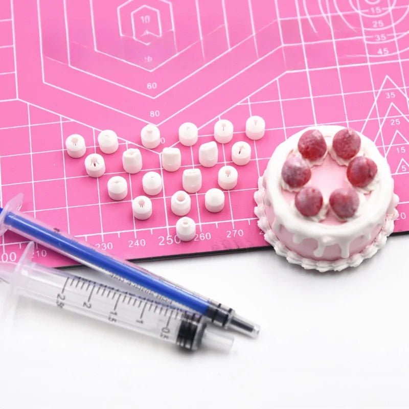 19pcs Mini Nozzle Set - Pottery Clay & Dessert Food Toy Piping Tips, Milk Cream & DIY Miniature Cake Tools