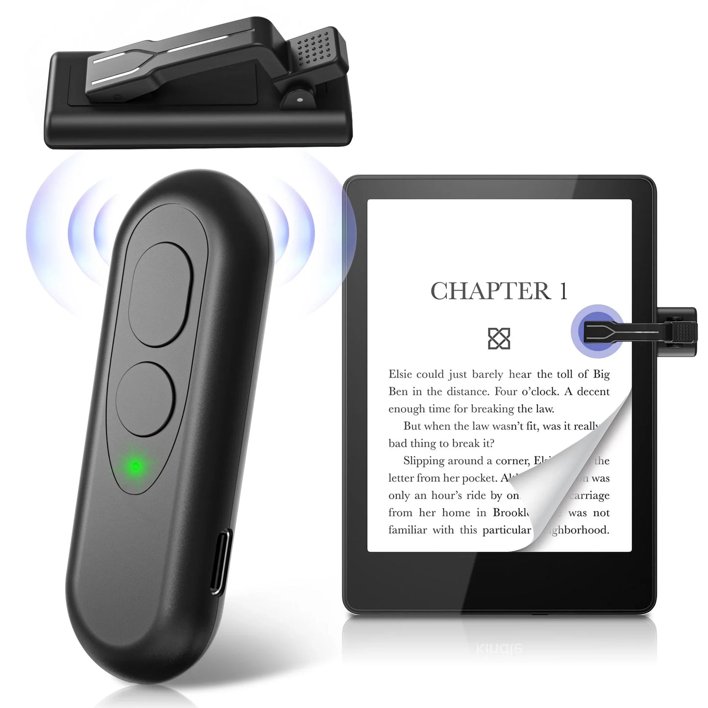 RF Remote Page Turner for Kindle & Kobo — Automatic Page Flipping Device for eReaders and Tablets