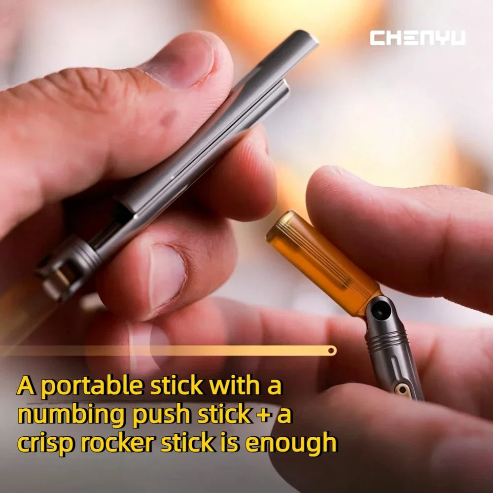 CHENYU EDC Laygen Mechanical Stress Relief Toy - Stainless Steel Fingertip Push Rod, Ultra-Dense Current Track Design