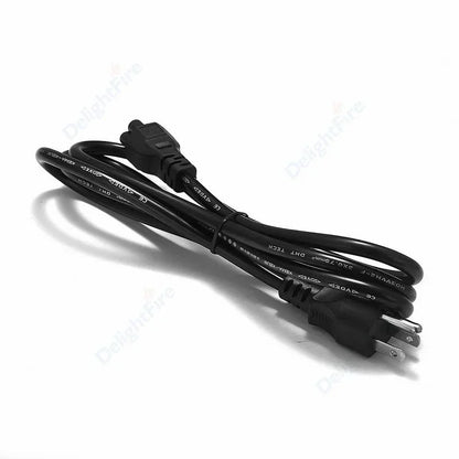 US Plug Power Cord – 3 Pin Prong C5 Cloverleaf Cable, 1.2m/4ft for AC Adapters, Laptop & Notebook