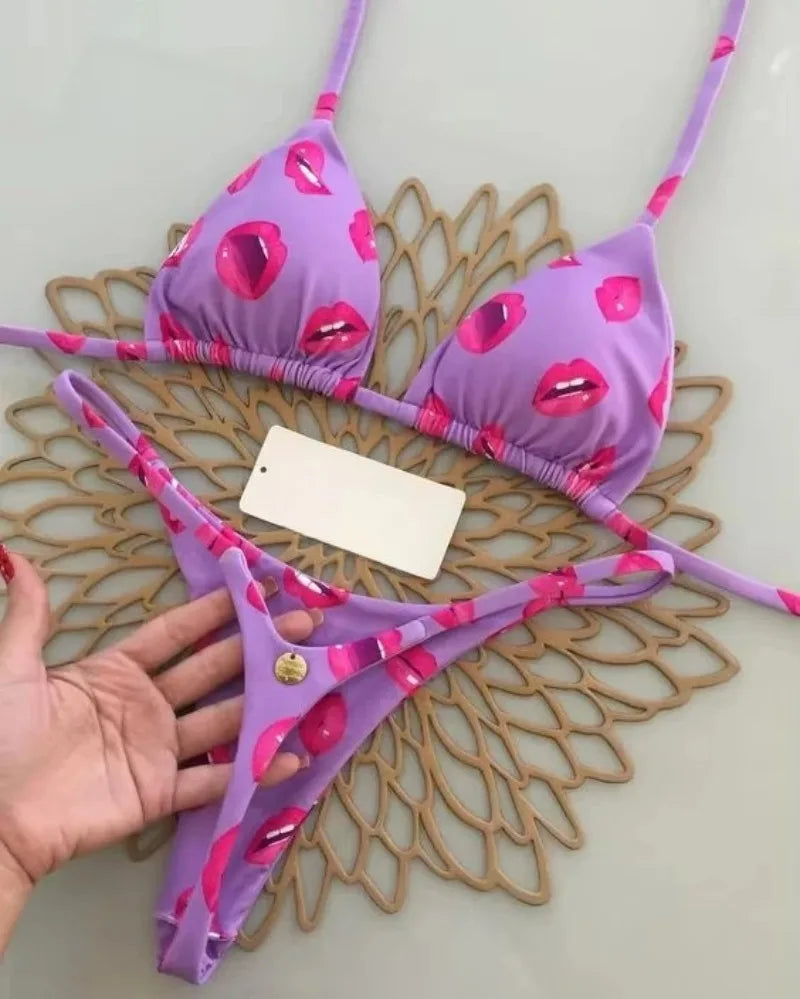 Women’s Leopard Print Bikini Set – Sexy Swimwear for Beach Vacation, Thong Bathing Suit & Summer Beachwear