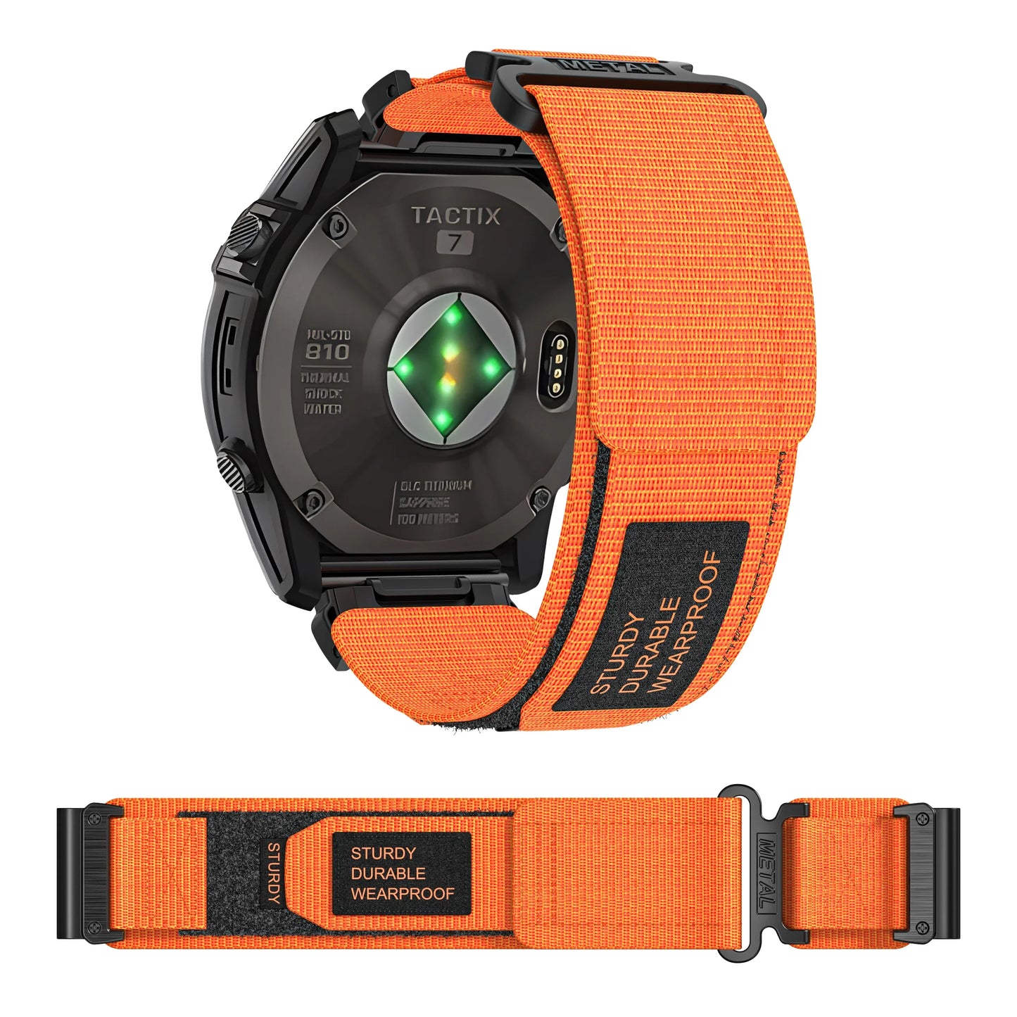 QuickFit Velcro Nylon Watch Band Strap – 20mm/22mm/26mm Compatible with Garmin Fenix 8E, Fenix 7/6 Pro, Epix 2 Pro & Forerunner 955/965 Replacement Strap