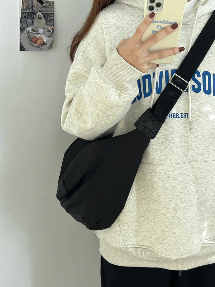 Fashion Women's Large Capacity Crossbody Shoulder Bag – Casual, Simple & Versatile Down Cotton Design