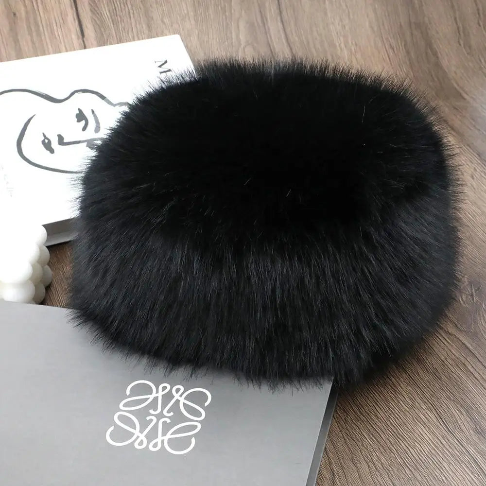 Women’s Faux Fur Winter Hat – Thick Warm Snow Ski Cap, Windproof Russian Style Ear Warmer Bonnet