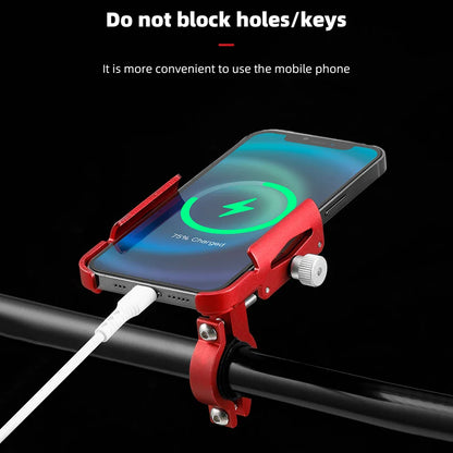 360° Rotatable Aluminum Alloy Bicycle & Motorcycle Phone Holder – MTB Bike GPS Handlebar Mount Stand