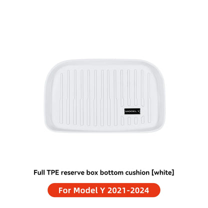 YZ TPE White Foot Pad — Fully-Surrounded Floor Liner for Tesla Model 3 & Model Y (2021–2025) | Waterproof, Non-Slip