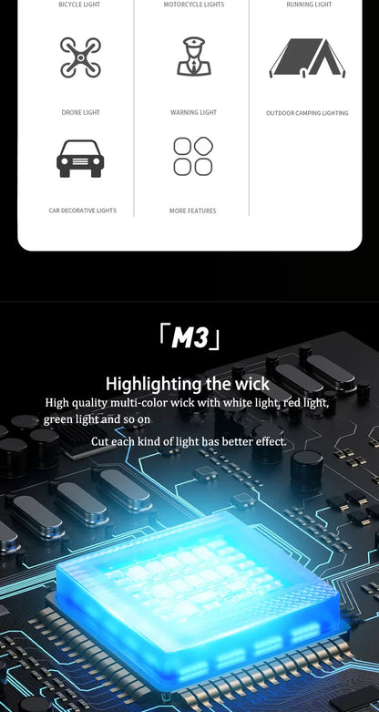 1/2/4PCS Remote RC LED Flash Lights – Wireless Warning Lights for Motorcycles, Drones & RC Aircraft