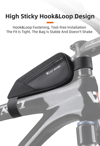 Ultralight Mini Bike Frame Bag – Water-Repellent Top Tube Triangle Pannier for MTB & Road Bikes