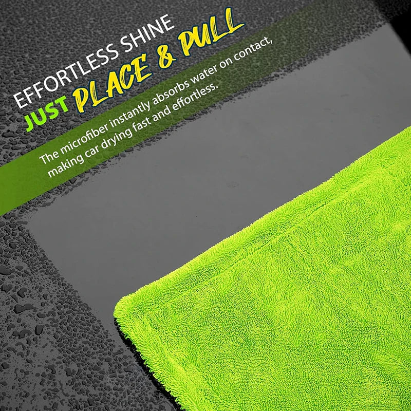 1400GSM Heavy Duty Car Drying Towel — 60x120cm Oversized Double-Sided Super Absorbent Scratch-Free Cleaning Cloth