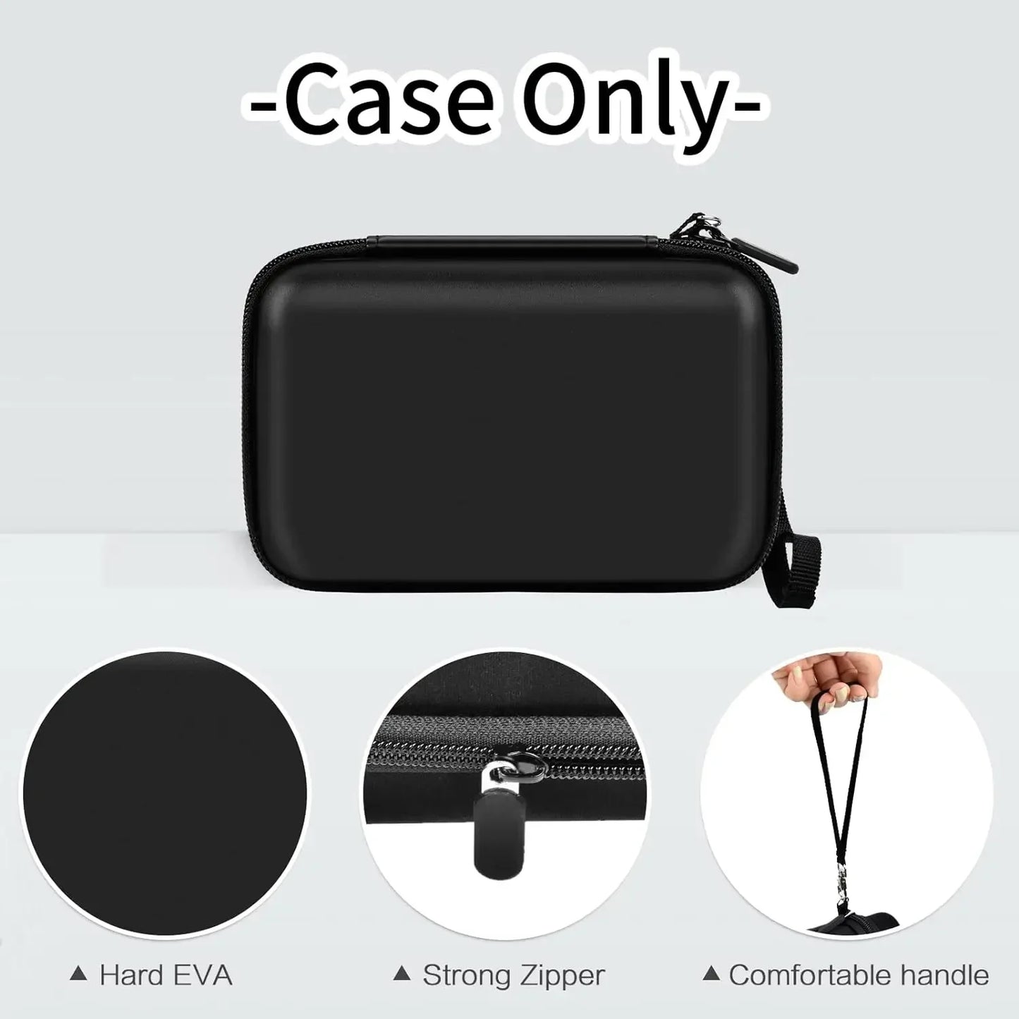 Hard Case for Analogue Pocket Handheld Console — Portable Mini Game Player Storage Bag for Game Cards