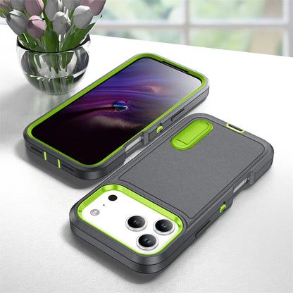 Heavy Duty Armor Phone Case for iPhone – Shockproof Stand Cover with Kickstand for iPhone 11 to 17 Series