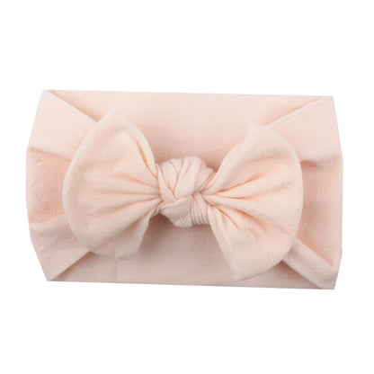 Baby Girls Rabbit Ear Bow Headband – Soft Knot Hairband for Newborns, Infants & Toddlers Photo Props