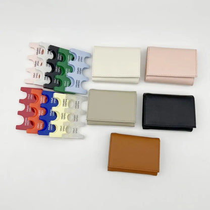 Multi-Functional 2-in-1 Portable Coin Clip & Card Wallet – Colorful Tri-Fold Coin Purse for Travel & Loss Prevention